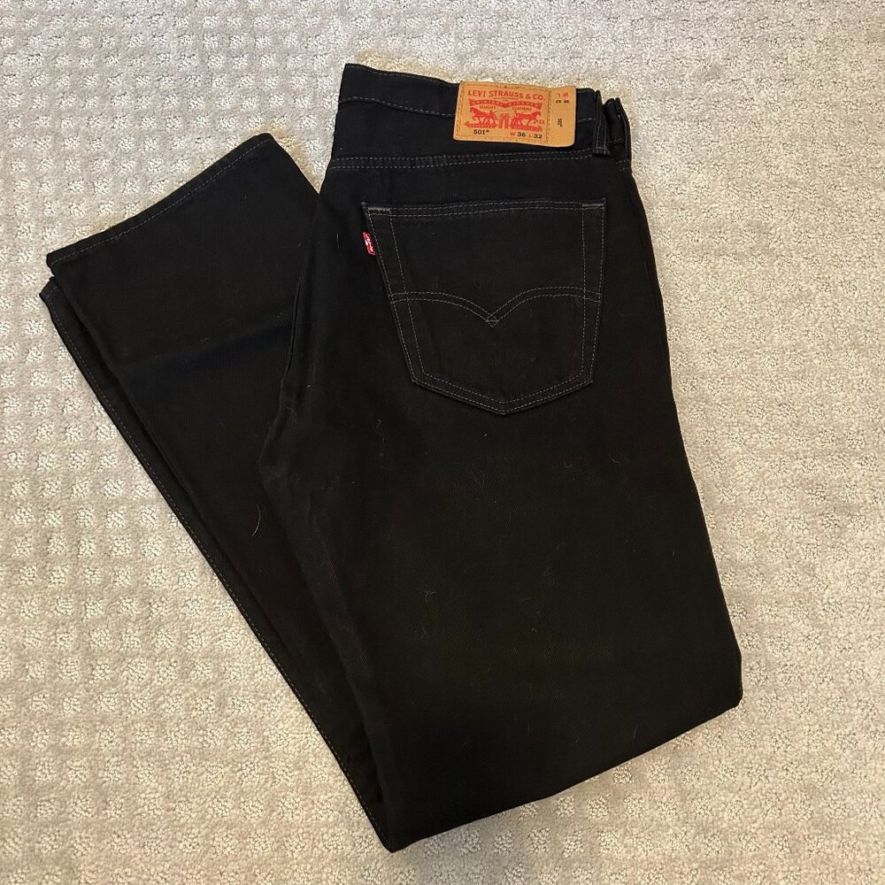 Men's 501 Original-Fit Levis, Black, 36x32